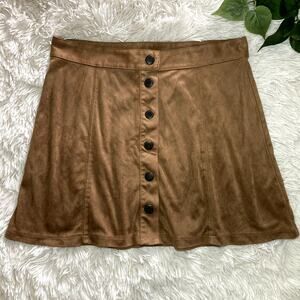 Ameican Eagle Brown Button-Up Women's Skirt